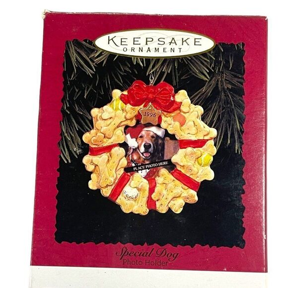 1996 Hallmark Keepsake Ornament Christmas Special Dog Photo Holder Pet Gift - Picture 6 of 10